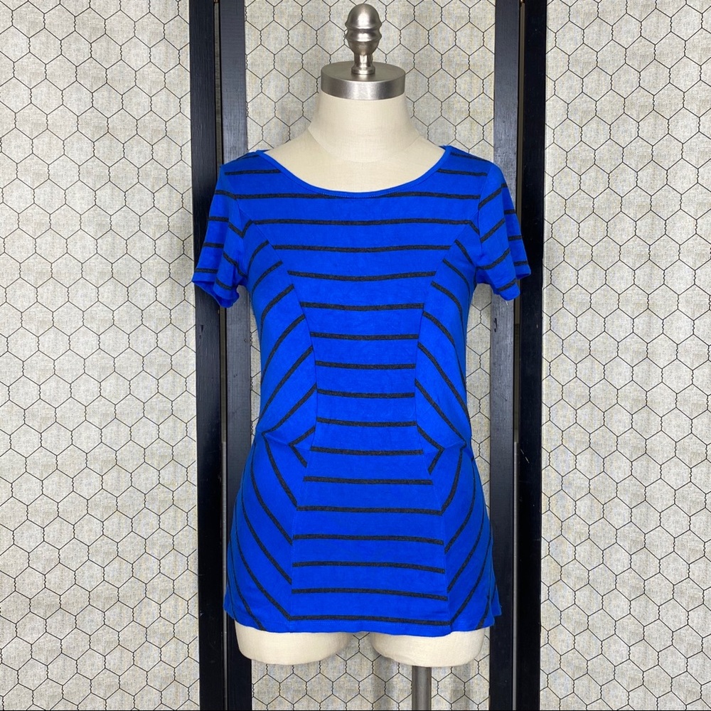 Willi Smith Striped Short Sleeve Top